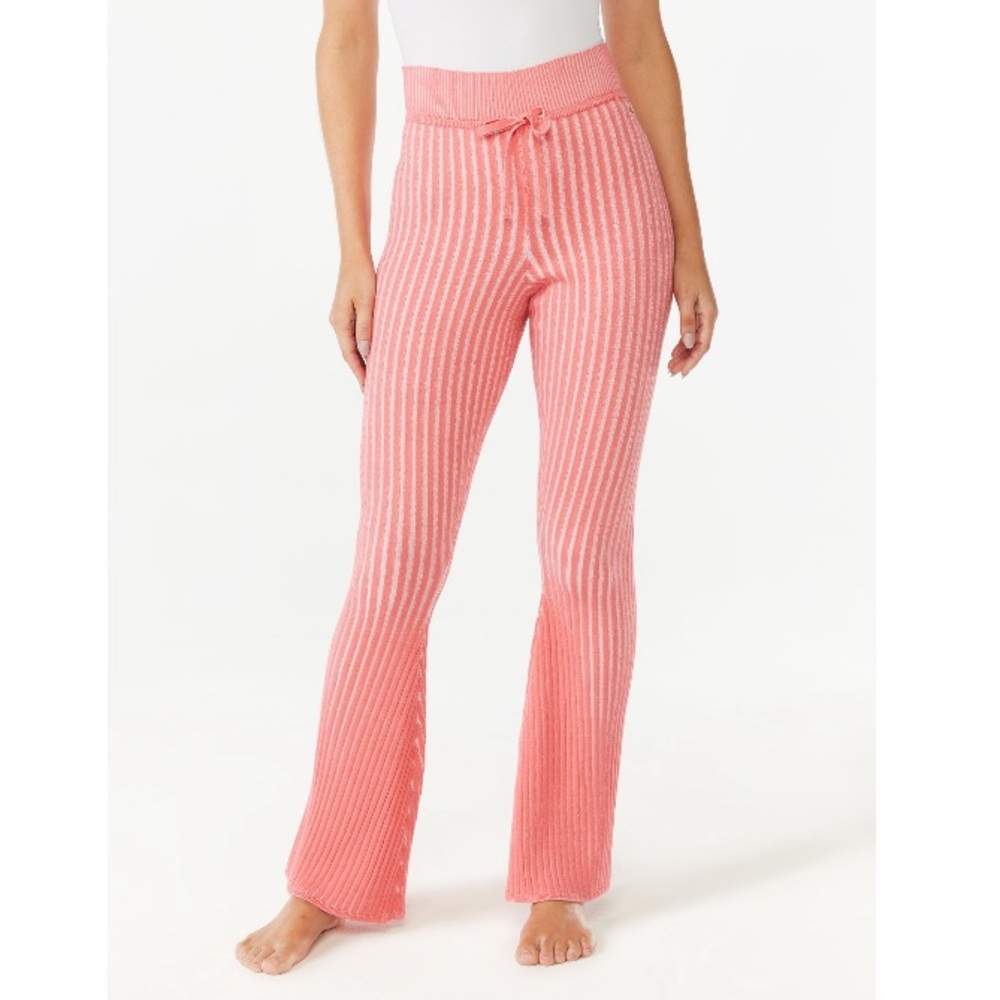 💜 Sofia Intimates by Sofia Vergara Women's Ribbed Flare Pants Size:Large